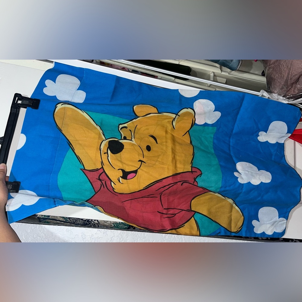 Disney Winnie the Pooh Blue and Red Pillowcase